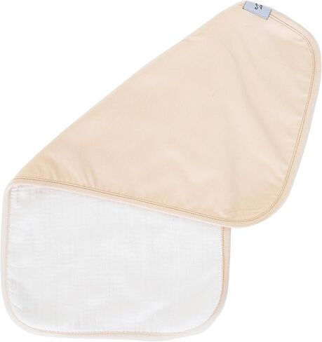 Premium Baby Burp Cloths, Extra Soft Spit Up Rags with 3 Absorbent Layers, 21" x 10" Size, Sand in Saudi Arabia