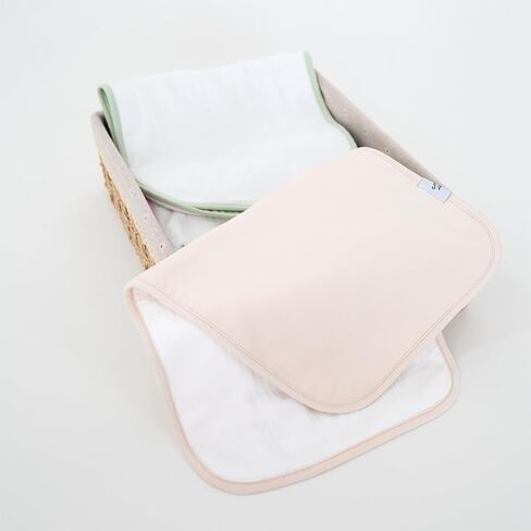 Premium Baby Burp Cloths, Extra Soft Spit Up Rags with 3 Absorbent Layers, 21" x 10" Size, Sand in Saudi Arabia