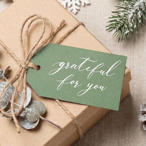 50 Pcs Grateful for You Gift Tags with String Thank You Tags Fall Place Cards Paper Hanging Labels for Fall Thanksgiving Party Favor Holiday Wedding Baby Shower Wrapping Gift in Saudi Arabia