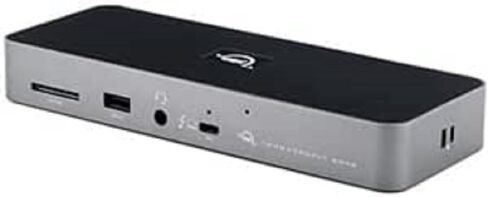 OWC Thunderbolt Dock - قاعدة Thunderbolt 4 / USB4 مع 11 منفذًا، 8k، 5k، 2X 4k @ 60 هرتز، 1x 4k @ 120 هرتز، شاشات Gigabit، 3X TB4 (USB-C)، 3X USB Gen 2 Type-A، 1x USB 2.0، متضمنة. كابل، رمادي فضائي in Saudi Arabia