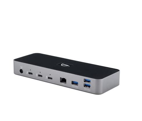 OWC Thunderbolt Dock - قاعدة Thunderbolt 4 / USB4 مع 11 منفذًا، 8k، 5k، 2X 4k @ 60 هرتز، 1x 4k @ 120 هرتز، شاشات Gigabit، 3X TB4 (USB-C)، 3X USB Gen 2 Type-A، 1x USB 2.0، متضمنة. كابل، رمادي فضائي in Saudi Arabia