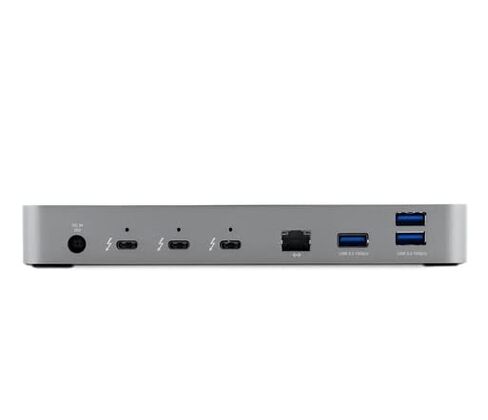 OWC Thunderbolt Dock - قاعدة Thunderbolt 4 / USB4 مع 11 منفذًا، 8k، 5k، 2X 4k @ 60 هرتز، 1x 4k @ 120 هرتز، شاشات Gigabit، 3X TB4 (USB-C)، 3X USB Gen 2 Type-A، 1x USB 2.0، متضمنة. كابل، رمادي فضائي in Saudi Arabia