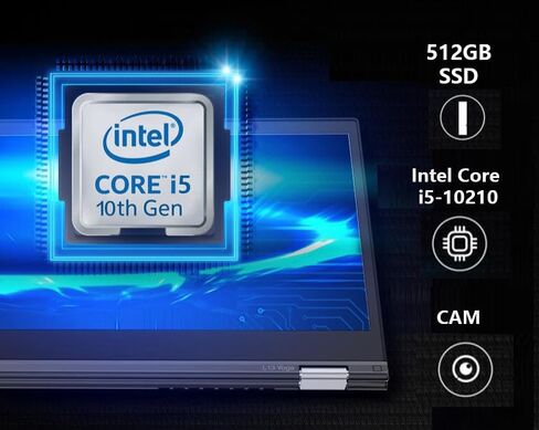 لاب توب لينوفو ثينك باد L13 يوجا 2 في 1، شاشة لمس 13.3 بوصة فل اتش دي، كور i5-10310U حتى 4.4 جيجا هرتز، 512 جيجا اس اس دي، 16 جيجا رام DDR4، قلم ستايلس، واي فاي، Win11 Pro (متجدد) in Kuwait