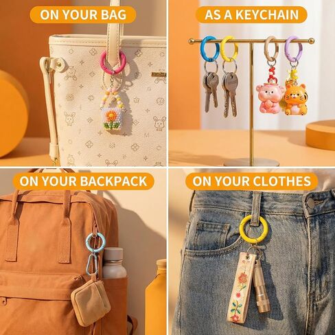 مفتاح سلسلة المفاتيح حلقات السائبة 50 قطع معدنية ملونة جولة دائرة حلقة تسلق مفتاح حلقة كليب المفاتيح يا حلقة السنانير الربيع المفاجئة خواتم DIY للحقائب والمحافظ صنع الموردين in Kuwait