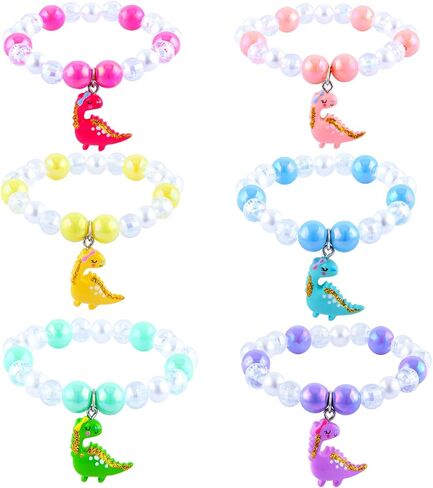 Niceup Cat Charm Bracelets Sparkling Kitten Party Favor Bracelets 6PCS Pinata Filler Kid's Play Bracelets Friendship Kitty Meow Pawty Theme Brithday Gift for Girls in Kuwait