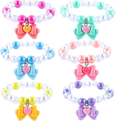 Niceup Cat Charm Bracelets Sparkling Kitten Party Favor Bracelets 6PCS Pinata Filler Kid's Play Bracelets Friendship Kitty Meow Pawty Theme Brithday Gift for Girls in Kuwait