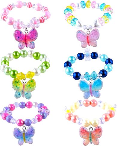 Niceup Cat Charm Bracelets Sparkling Kitten Party Favor Bracelets 6PCS Pinata Filler Kid's Play Bracelets Friendship Kitty Meow Pawty Theme Brithday Gift for Girls in Kuwait