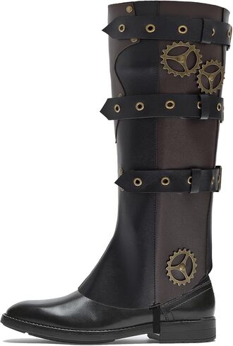 أغطية أحذية Steampunk لزي القراصنة، درع ساق عصر النهضة، إكسسوار الهالوين التأثيري LARP in Kuwait