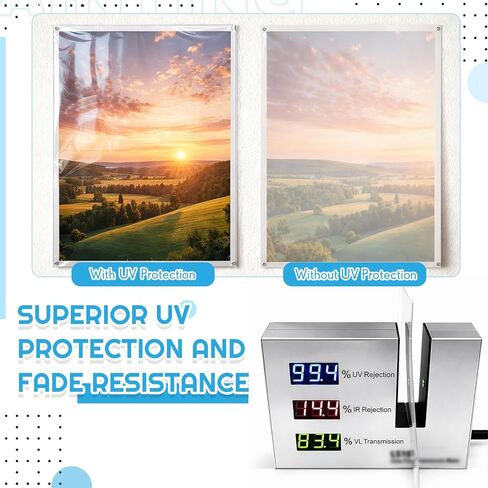 Gueevin 50 Pcs Anti-UV Thermal Laminating Sheets 9 x 11.5 Inch, 5 mil Clear Thermal Lamination Sheet UV Protection for for Laminator, Photos, Files in Saudi Arabia