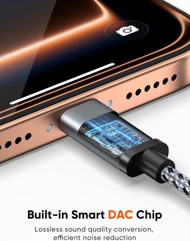 CableCreation USB C إلى مقسم سماعة رأس أنثى مزدوج 3.5 مم (1FT)، محول سماعة رأس من النوع C إلى مزدوج 3.5 مم أنثى متوافق مع iPhone 17/16/15 Pro Max وGalaxy S24 S23 وPixel4/3 in Kuwait