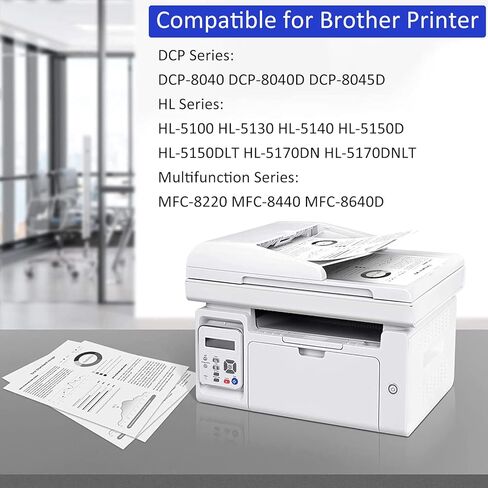 2 Pack TN570 Toner Cartridge + 1 Pack DR510 Drum Unit Replacement Compatible for Brother HL-5140 HL-5150 DCP-8040 DCP-8040D DCP-8045 MFC-8220 MFC-8440 MFC-8640 MFC-8840 Printers in Saudi Arabia