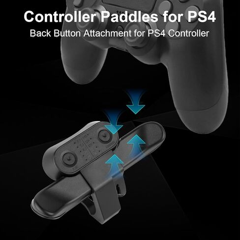 Wokyo 10 Key Mappings Back Button Attachment for PS4 Controller, Ergonomic Controller Paddles with Turbo & Memory Function, Plug and Play Gaming Stuff Accessories in Saudi Arabia