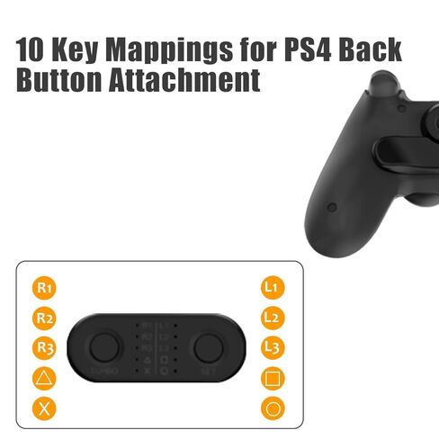 Wokyo 10 Key Mappings Back Button Attachment for PS4 Controller, Ergonomic Controller Paddles with Turbo & Memory Function, Plug and Play Gaming Stuff Accessories in Saudi Arabia