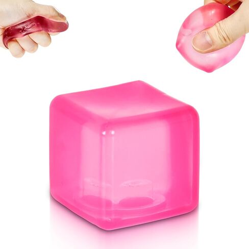 3Pack Ice Cube Stress Ball，Small Cube Fidget Toys，Squishy Cube for Anxiety Relief Stress Reliever，Stress Relief Toys for Adults Kids Children Teens in Saudi Arabia