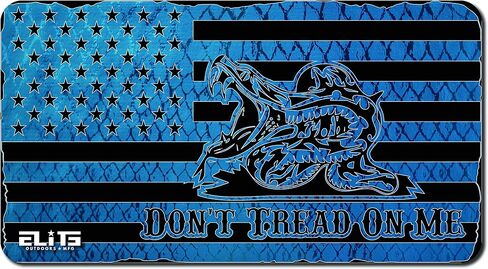 MFG Blue Snakeskin Gadsden Don't Tread ON ME USA Flag Gun Cleaning MAT 12inch x 22inch. Made in The USA. Free Wallet Bottle Opener Included. , X-Large in Kuwait