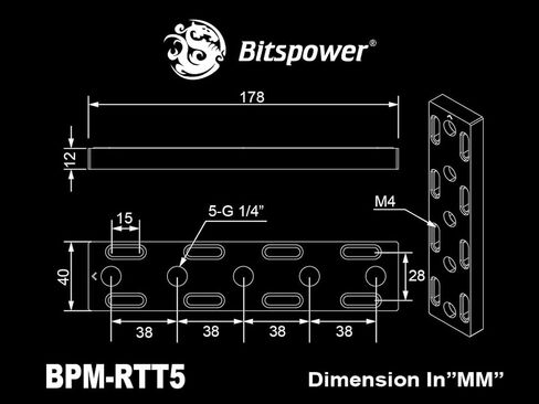 Bitspower Rapid Transit Terminal (178mm, 2 Channels) in Kuwait