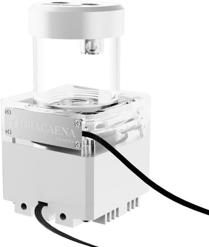 dracaena.io High Flow 650L/H PC Water Pump Combo with Colorful LED and 65ml 50mm (1.9in) Reservoir – 12W, 0.7A, 65mm x 65mm x 115mm (2.6 x 2.6 x 4.5in), Black in Saudi Arabia