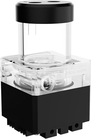 dracaena.io High Flow 650L/H PC Water Pump Combo with Colorful LED and 65ml 50mm (1.9in) Reservoir – 12W, 0.7A, 65mm x 65mm x 115mm (2.6 x 2.6 x 4.5in), Black in Saudi Arabia