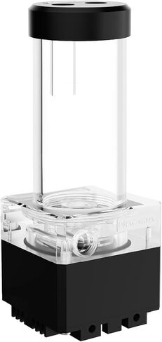 dracaena.io High Flow 650L/H PC Water Pump Combo with Colorful LED and 65ml 50mm (1.9in) Reservoir – 12W, 0.7A, 65mm x 65mm x 115mm (2.6 x 2.6 x 4.5in), Black in Saudi Arabia