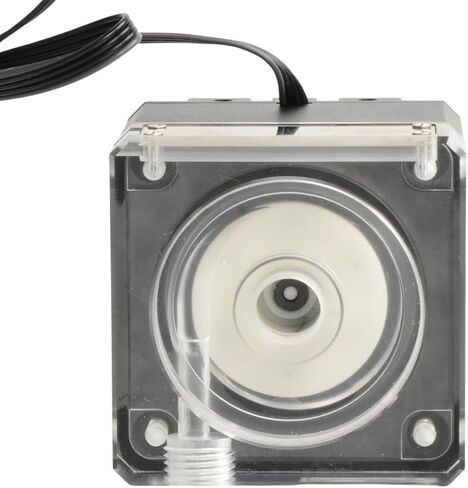 dracaena.io High Flow 650L/H PC Water Pump Combo with Colorful LED and 65ml 50mm (1.9in) Reservoir – 12W, 0.7A, 65mm x 65mm x 115mm (2.6 x 2.6 x 4.5in), Black in Saudi Arabia