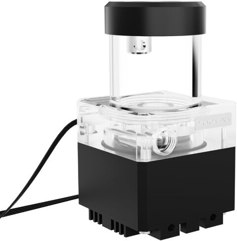 dracaena.io High Flow 650L/H PC Water Pump Combo with Colorful LED and 65ml 50mm (1.9in) Reservoir – 12W, 0.7A, 65mm x 65mm x 115mm (2.6 x 2.6 x 4.5in), Black in Saudi Arabia