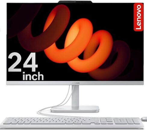 كمبيوتر مكتبي Lenovo جديد مقاس 24 بوصة IPS FHD الكل في واحد للمنزل والمكتب - ذاكرة وصول عشوائي 16 جيجابايت - SSD 1 تيرابايت - حواف رفيعة من 3 جوانب - Intel 4-Cores - لوحة مفاتيح وماوس سلكية - Wi-Fi 6 وBluetooth 5.2 - Windows 11 in Kuwait