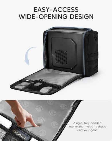 Micro Computer Desktop Tower Carrying Case Compatible with Mini-ITX,Valentines Day Gifts 18x14x8 Travel Storage Bag for PC's Box Moving, Keyboard, Mouse and Accessories,Black in Kuwait