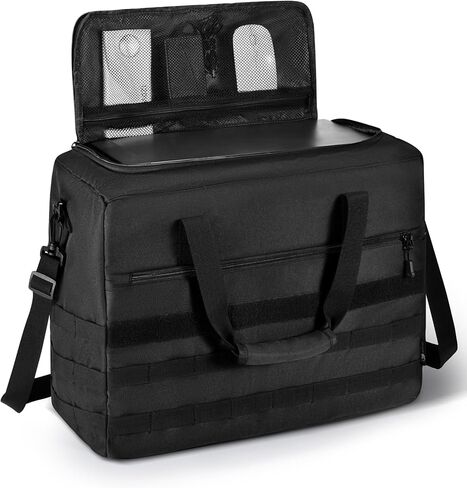 Micro Computer Desktop Tower Carrying Case Compatible with Mini-ITX,Valentines Day Gifts 18x14x8 Travel Storage Bag for PC's Box Moving, Keyboard, Mouse and Accessories,Black in Kuwait