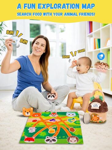 ألعاب الأطفال من 6 إلى 12 شهرًا، مجموعة منزل حيوانات المزرعة المحشوة بخريطة، حيوانات المزرعة المحشوة بالبندق، ألعاب مونتيسوري للأطفال الرضع الحسية، هدية للأطفال من عمر 1-3 سنوات in Kuwait