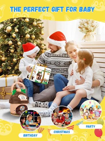 ألعاب الأطفال من 6 إلى 12 شهرًا، مجموعة منزل حيوانات المزرعة المحشوة بخريطة، حيوانات المزرعة المحشوة بالبندق، ألعاب مونتيسوري للأطفال الرضع الحسية، هدية للأطفال من عمر 1-3 سنوات in Kuwait