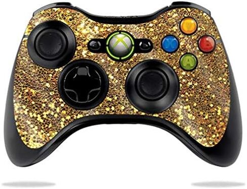 غلاف MightySkins اللامع لوحدة تحكم Microsoft Xbox 360 - Gold Dazzle | لمسة نهائية لامعة واقية ومتينة شديدة اللمعان | سهل التطبيق والإزالة وتغيير الأنماط | صنع في الولايات المتحدة الأمريكية in Kuwait