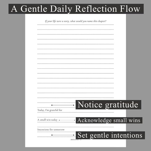 Soul Reflect Guided Journal - 180 Undated Prompts for Mindfulness, Self Love, Gratitude, Healing, Growth & Self Discovery | A5 Vegan Leather Hardcover, 100gsm Thick Paper | Self Care Gift for Women & Men in Saudi Arabia