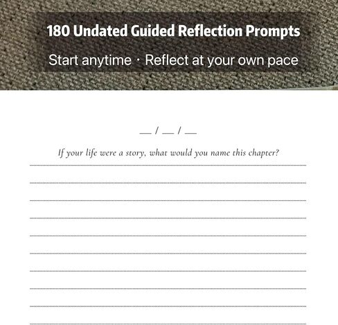 Soul Reflect Guided Journal - 180 Undated Prompts for Mindfulness, Self Love, Gratitude, Healing, Growth & Self Discovery | A5 Vegan Leather Hardcover, 100gsm Thick Paper | Self Care Gift for Women & Men in Saudi Arabia
