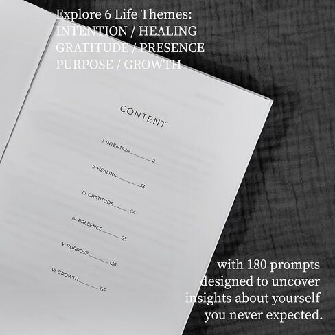 Soul Reflect Guided Journal - 180 Undated Prompts for Mindfulness, Self Love, Gratitude, Healing, Growth & Self Discovery | A5 Vegan Leather Hardcover, 100gsm Thick Paper | Self Care Gift for Women & Men in Saudi Arabia