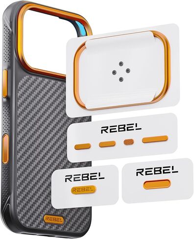 REBEL GEN7 [Launch Edition] CNC Aluminum Lens Ring Protector Kit for iPhone 17 Pro Max GEN-7 & Flex Series 17 Cases | Full Coverage Plateau Protection for 6.9 inch 2025 Phone Matte Black in Saudi Arabia