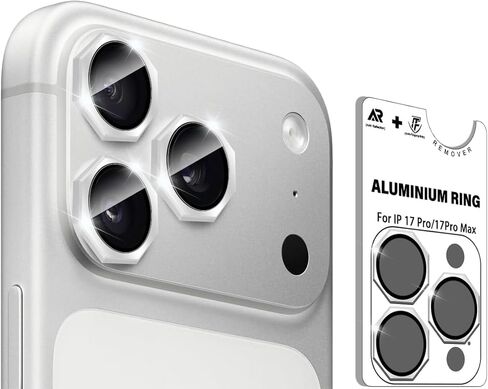 BIGFACE for iPhone 17 Pro Max/17 Pro/16 Pro Max/16 Pro/15 Pro Max/15 Pro/14 Pro Max/14 Pro [Octagon] Camera Lens Protector - 9H Tempered Glass & Metal Camera Cover, HD View w/Night Shoot(Silvery) in Saudi Arabia