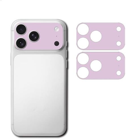 ملصق مكون من قطعتين، غطاء واقي للعدسة الخلفية لهاتف iPhone 17 Pro Max 17Pro 17 Air غطاء كامل مضاد للخدش وواقي للكاميرا الخلفية (وردي، 17Promax) in Kuwait