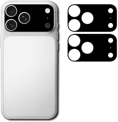 قطعتان من الملصقات الواقية للعدسات لهاتف iPhone 17 Pro Max 17Pro 17 Air غطاء كامل مضاد للخدش وواقي للكاميرا الخلفية (وردي، 17Promax) in Kuwait