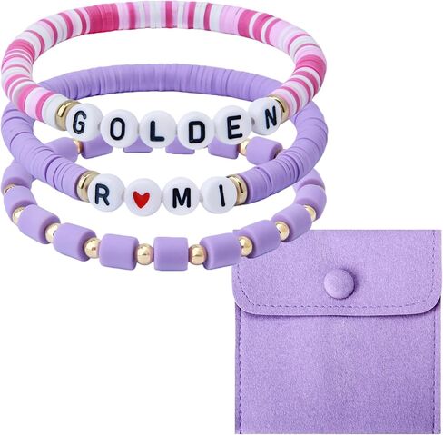 J6&H6 3 Pcs KPop Merch Bracelets Set, K-Pop Stuff Fans Cosplay Merchandise Gifts Outfit Costume Accessories Friendship Jewelry for Birthday Christmas Stocking Stuffers Party Favors in Saudi Arabia