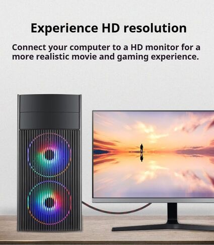 واجهة مرئية رقمية 24+1 كابل HD كابل شاشة الكمبيوتر يدعم الشاشات وأجهزة الكمبيوتر الشخصية وأجهزة التلفزيون والألعاب وأجهزة العرض - 1080p Full HD 60 هرتز - موصل ذهبي 10 أقدام / 3 أمتار in Kuwait