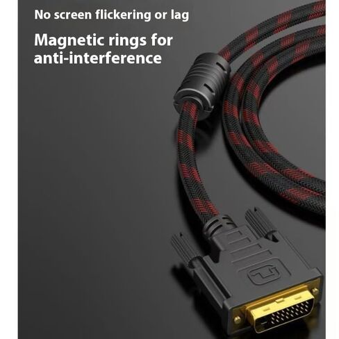 واجهة مرئية رقمية 24+1 كابل HD كابل شاشة الكمبيوتر يدعم الشاشات وأجهزة الكمبيوتر الشخصية وأجهزة التلفزيون والألعاب وأجهزة العرض - 1080p Full HD 60 هرتز - موصل ذهبي 10 أقدام / 3 أمتار in Kuwait
