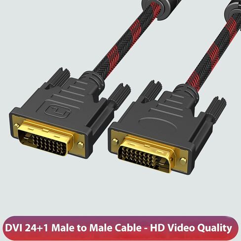 واجهة مرئية رقمية 24+1 كابل HD كابل شاشة الكمبيوتر يدعم الشاشات وأجهزة الكمبيوتر الشخصية وأجهزة التلفزيون والألعاب وأجهزة العرض - 1080p Full HD 60 هرتز - موصل ذهبي 10 أقدام / 3 أمتار in Kuwait