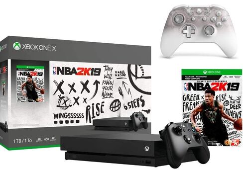 Microsoft Xbox One X 1TB NBA 2K19 Bundle + Phantom White Special Edition Wireless Controller | Include：Xbox One X 1TB Console ,NBA 2K19 Full-Game, Xbox One Wireless Controller (Renewed) in Saudi Arabia