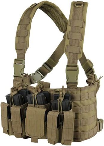 Condor Recon Chest Rig (Tan) Adjustable - Fits Most Size People in Saudi Arabia