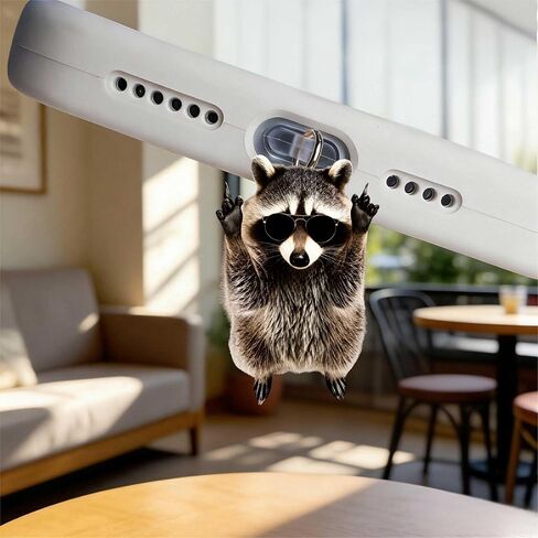 Sunglasses Raccoon Dust Plug Acrylic Charms for electronic products,Type-C Charging Port Dust Plugs Pendant Compatible with E-Reader Phone Tablet, Gift for Christmas, Birthday, Anniversary Day in Saudi Arabia