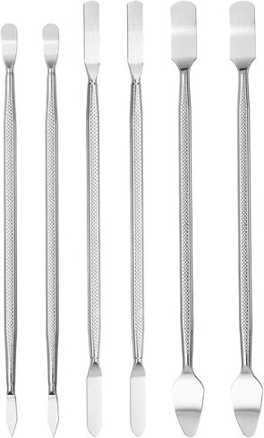 أداة باتيكل سبودجر، 6 قطع معدنية مزدوجة الأطراف، مجموعة أدوات إصلاح حدق للهواتف المحمولة الذكية والكمبيوتر اللوحي والكمبيوتر المحمول وأجهزة الألعاب الإلكترونية، فضي in Kuwait