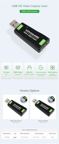 HDMI to USB Adapter USB Port High Definition HDMI Video Capture Card for Raspberry Pi 4B+ 4B 3B+ 3B 2B+ Zero W WH 2 W for Gaming Streaming Cameras in Saudi Arabia