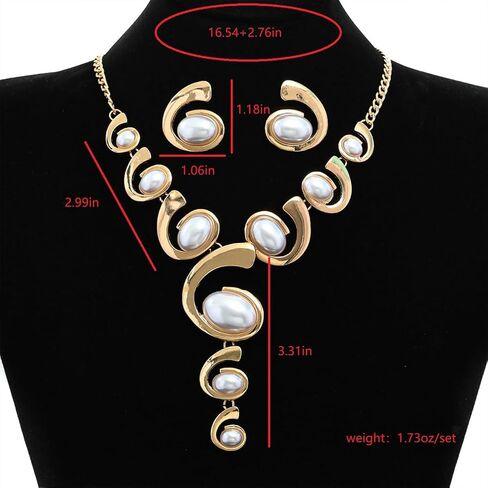 الذهب مكتنزة الأسود البيضاوي الاكريليك قلادة القرط، الرجعية بوهو طويل الأبيض الراتنج شرابة قلادة قلادة البلد راعية البقر حزب مجوهرات مجموعات هدية للنساء in Kuwait