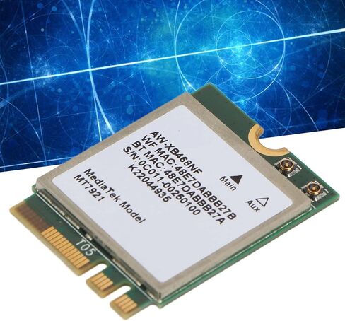 بطاقة الشبكة MT7921 NGFF M.2، بطاقة شبكة لاسلكية 1800 ميجابت في الثانية 2.4 جيجا هرتز 5 جيجا هرتز واي فاي مزدوجة النطاق لـ 10 11 in Saudi Arabia