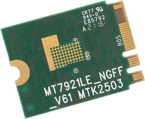 بطاقة الشبكة MT7921 NGFF M.2، بطاقة شبكة لاسلكية 1800 ميجابت في الثانية 2.4 جيجا هرتز 5 جيجا هرتز واي فاي مزدوجة النطاق لـ 10 11 in Saudi Arabia
